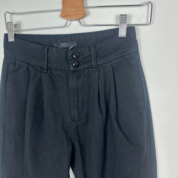 Paige High Rise Wide Leg Trouser Pants 26 Minimalist Contemporary Office Basic - Picture 2 of 9